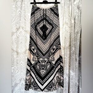 HALE BOB long geometric pattern skirt (XS)